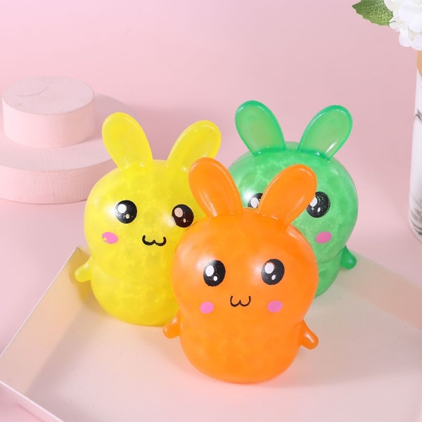 Pääsiäiskori stuffers Bunny Stress Balls Relief Fidget Lelu Random Color