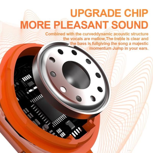Bluetooth Headset Trådløse Hovedtelefoner ORANGE orange