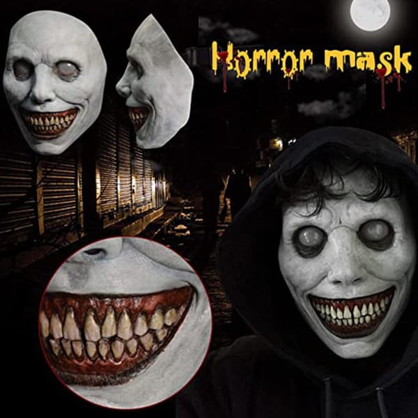 Skrämmande Mask Skräck Halloween grå