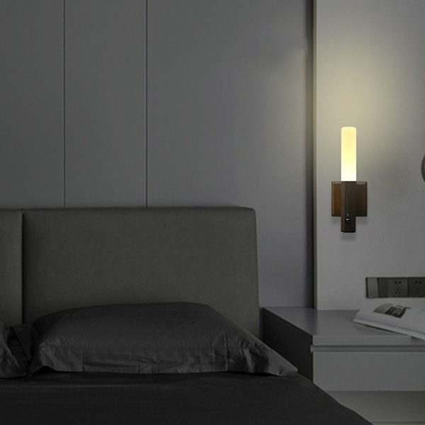 LED-yövalot Ihmiskehon tunnistava valo WALNUT WOOD WALNUT Walnut wood