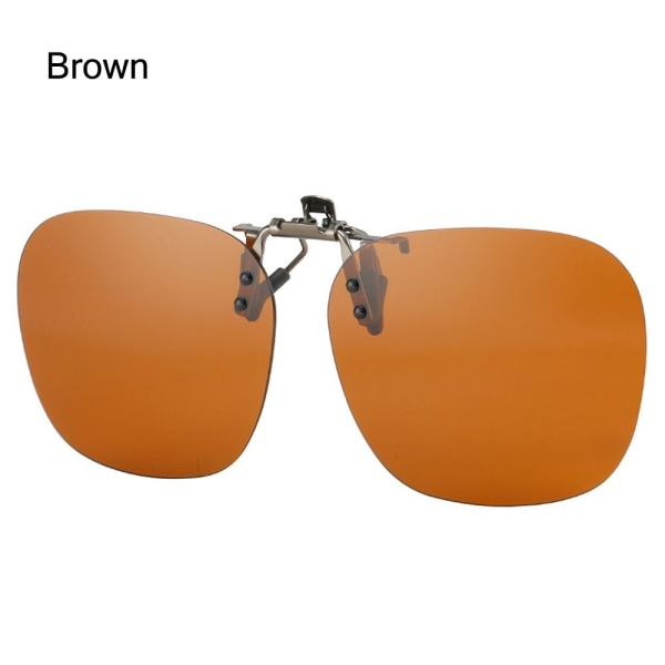 Clip-On Polarisoidut aurinkolasit Flip-up aurinkolasit Brown