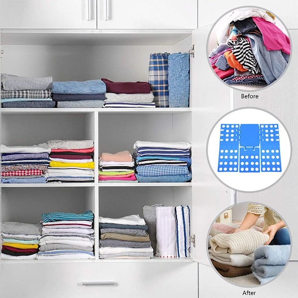 Clothes Folding Board Quick Fold Clothes light blue
