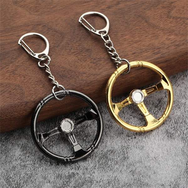 Rat Nøglering Bil Nøglering SORT&GULD Black&gold