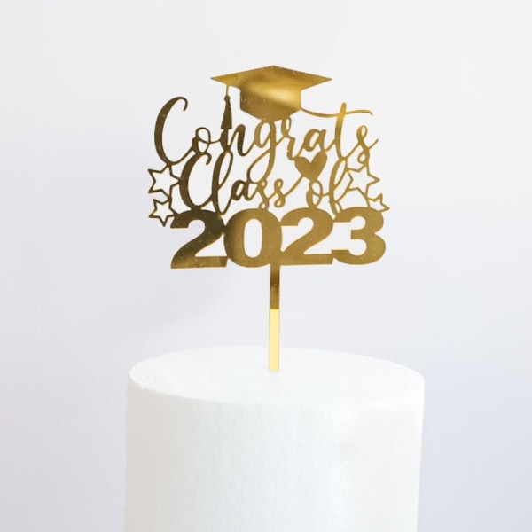 5st Cake Topper Happy Graduation 6 6 6