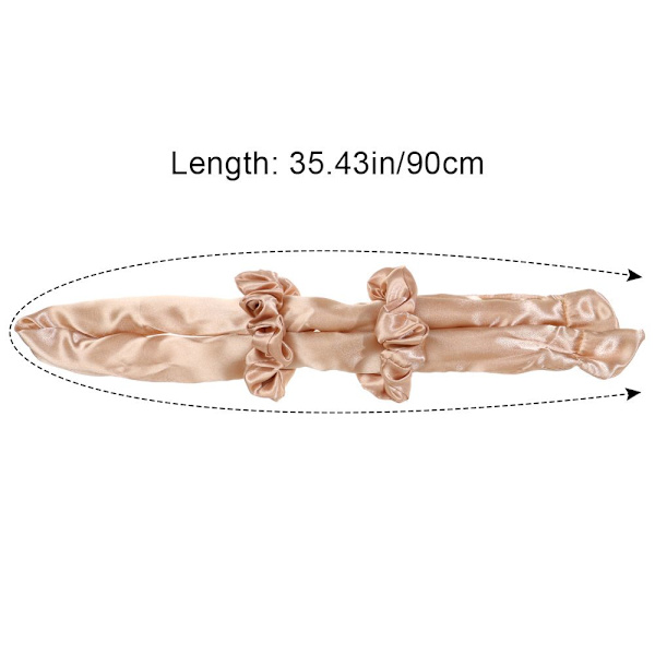 Heatless Curl Ribbon Pannband Lazy Curler GULD Gold