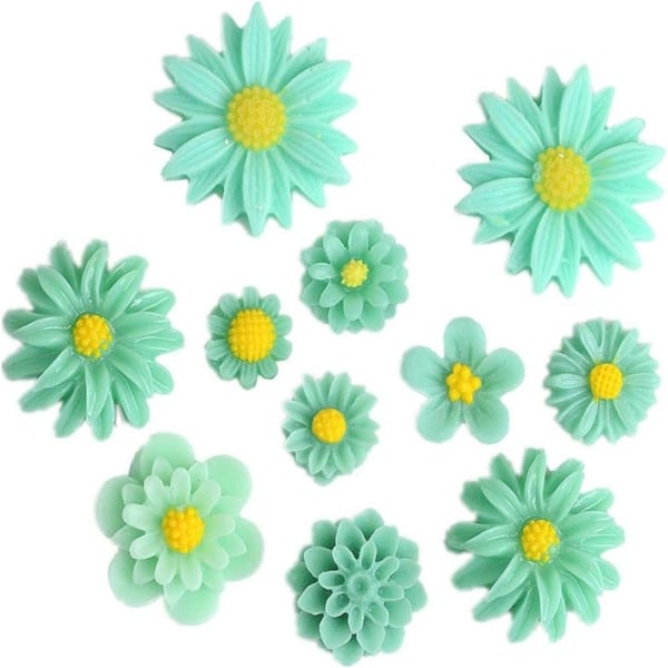 44 stk. Flower Charms Flatback Beads Daisy