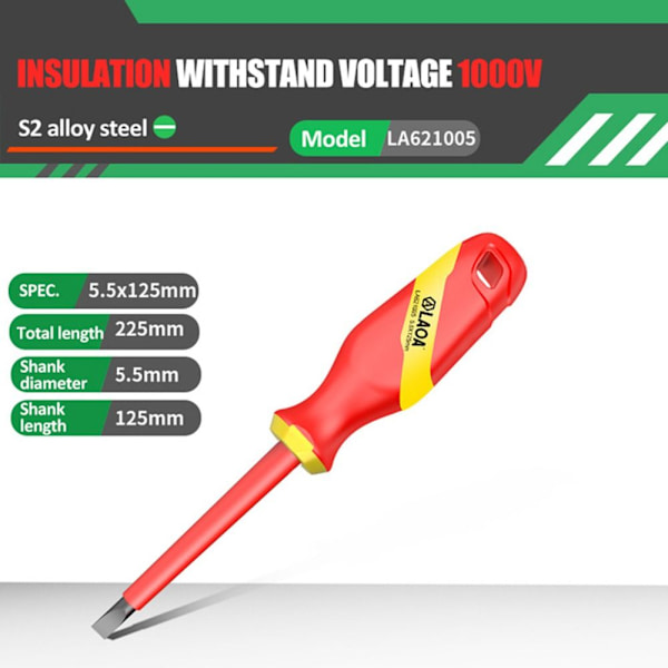 Eristetty ruuvimeisselin piirityökalu FLAT 125MM FLAT 125MM Flat 125mm