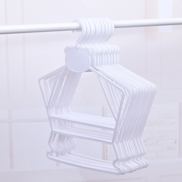 5 STK Babytøjsbøjle i ét stykke tøjstativ HVID 5 STK 5 STK White 5pcs-5pcs
