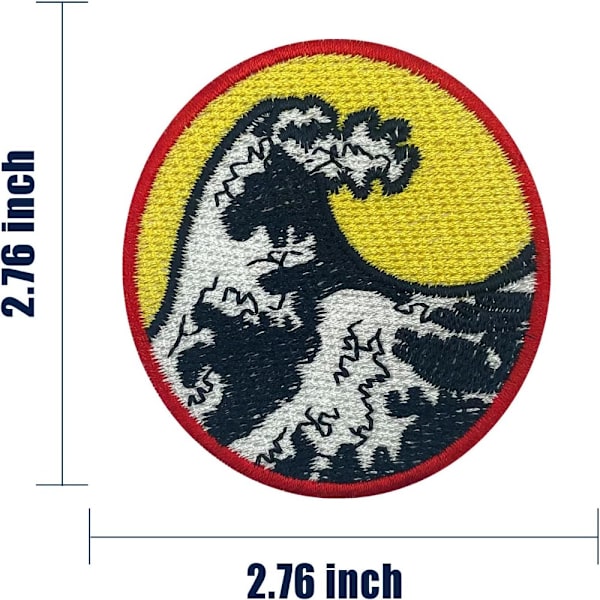 8st The Great Wave Off Applique Patch Kläder Stryk på