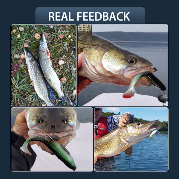 5 st Fiskedrag Fiske Mjuka beten C C C