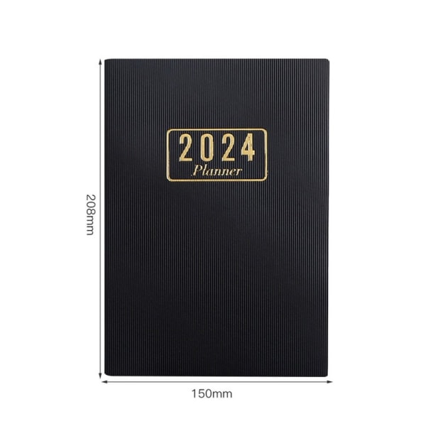 Planbok Agendabok SVART Black