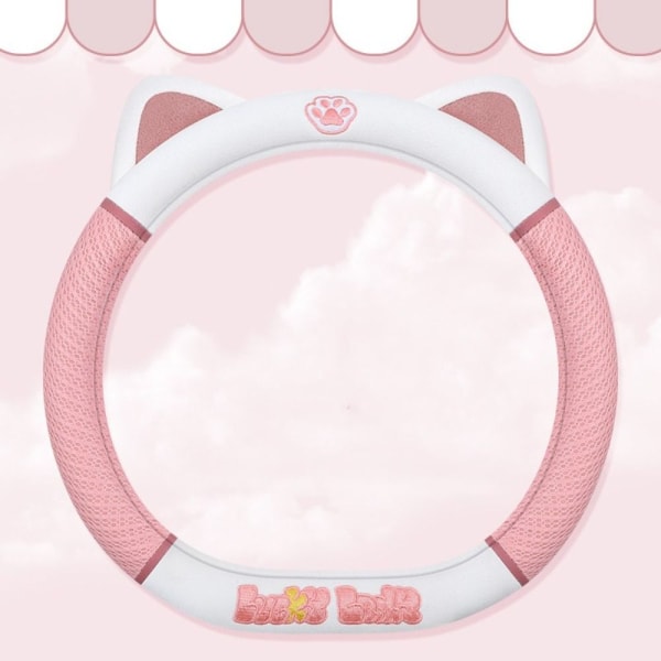 Auton ohjauspyörän cover Liukumaton ohjaustangon cover PINK D SHAPE pink D shape-D shape