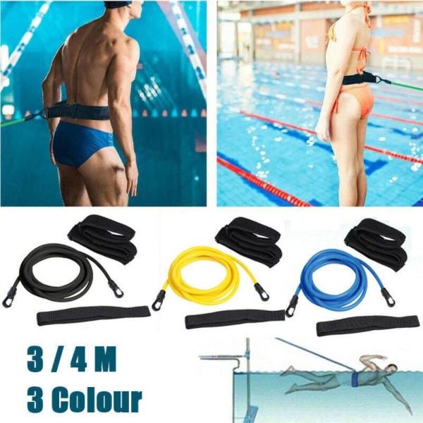 Swim Training Resistance Belt uima-altaan harjoitusnauha BLUE 4M Blue 4m