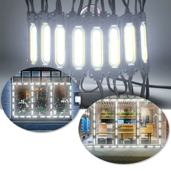 10 kpl LED-moduuli COB Light WHITE 12V VALKOINEN 12V white 12V