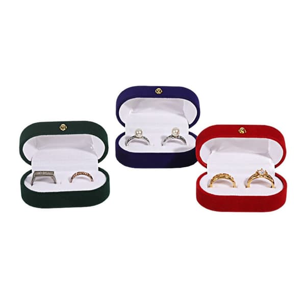 Sammet Smyckesfodral Case MÖRKRÖD dark red