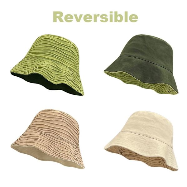 Vändbar Bucket Hat Solskydd KAFFE coffee