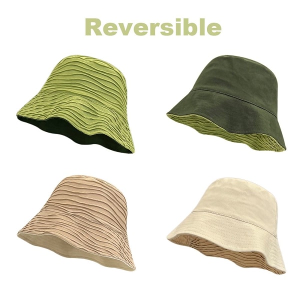 Vändbar Bucket Hat Solskydd KHAKI khaki