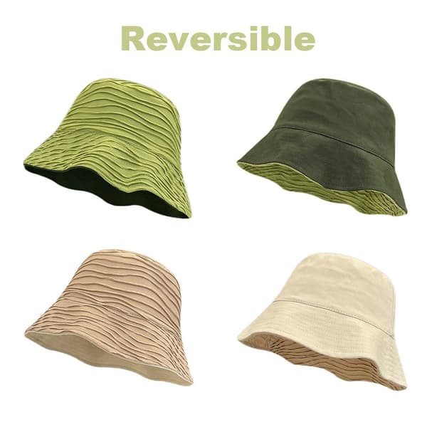 Vendbar Bucket Hat Solbeskyttelse KAFFE coffee