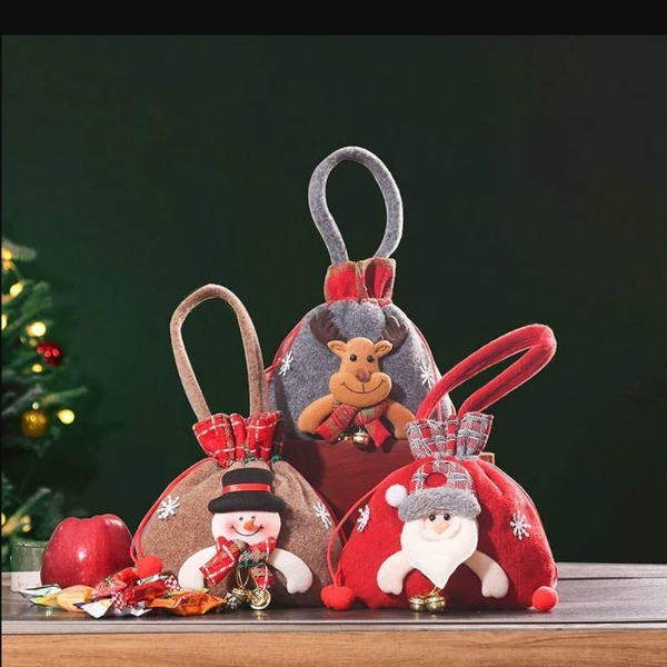 Julklappsdockapåsar Godispresentpåse JULTOMTEN Santa Claus