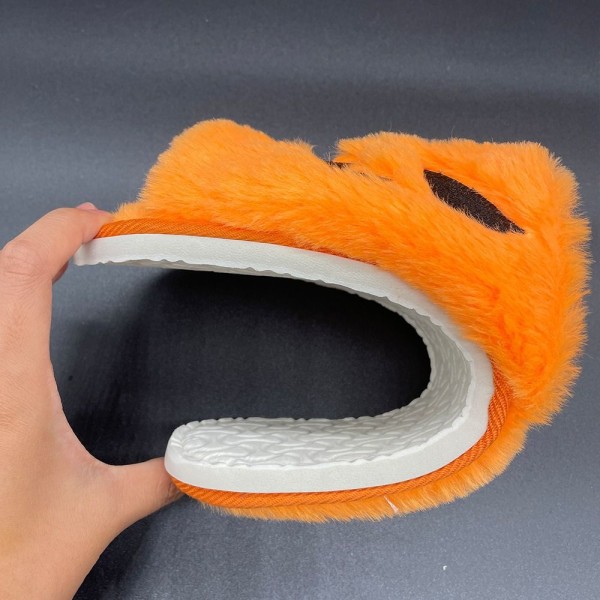 Halloween pumpa tofflor päls par tofflor RÖDA Red