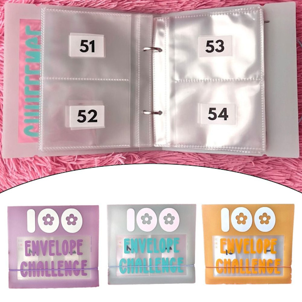 100 Envelope Challenge Pärm A5 Pärmfodral GUL Yellow