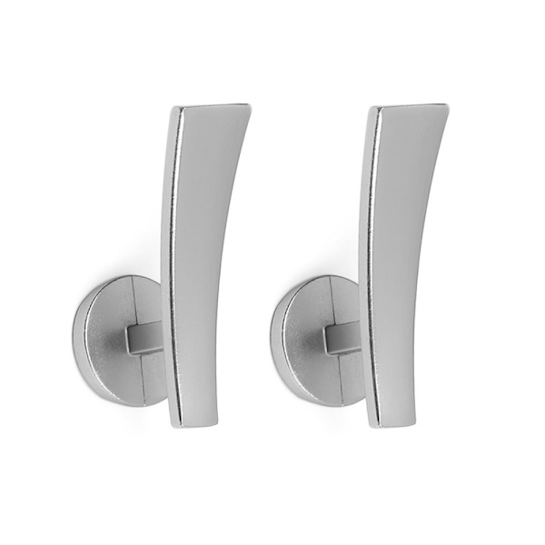 Verhoon kiinnitetyt metallikoukut SILVER silver