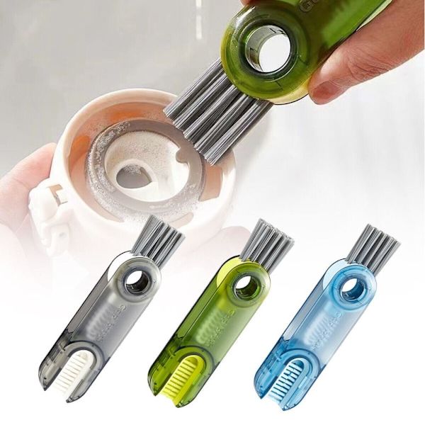 2 STK Kopplokk Rengjøringsbørste Kopp Gap Brush GRÅ grey