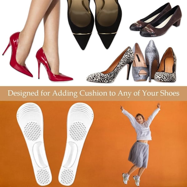 1 par Invisible Shoe Insoles High Heel Inserts Gel Cushion