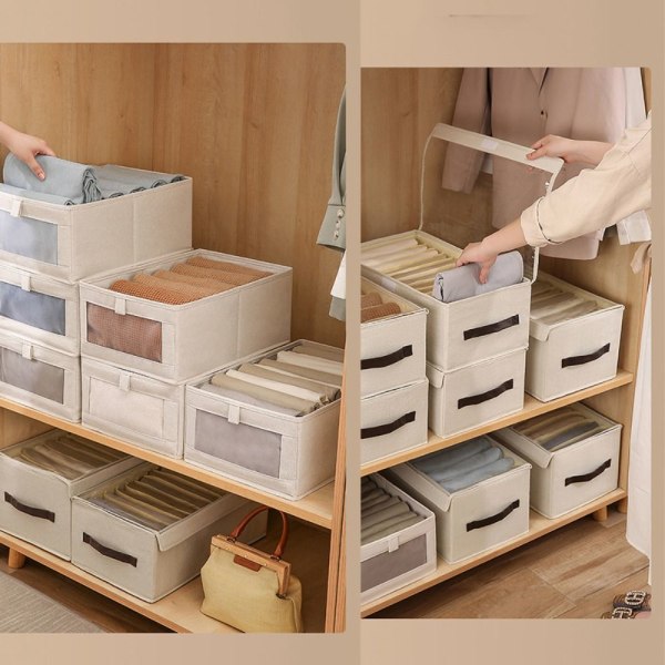 Undertøy Oppbevaringsboks Bukser Klassifisering Skuff BEIGE XL Beige XL