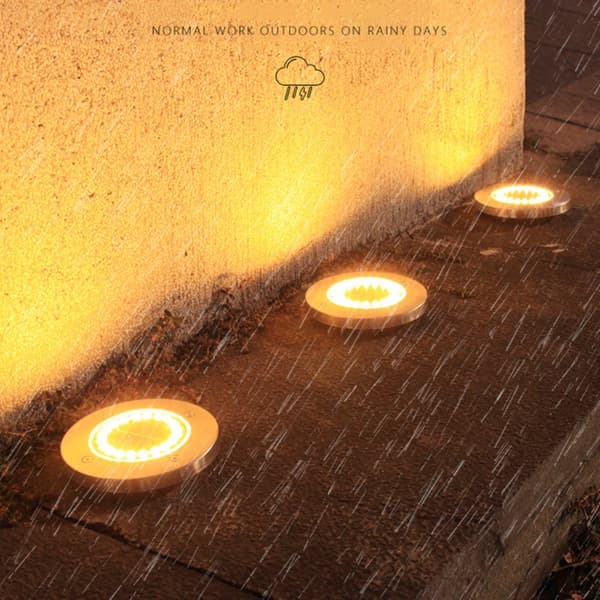 Solar Underground Light 16LED Lampe HVID LYS HVID LYS white light