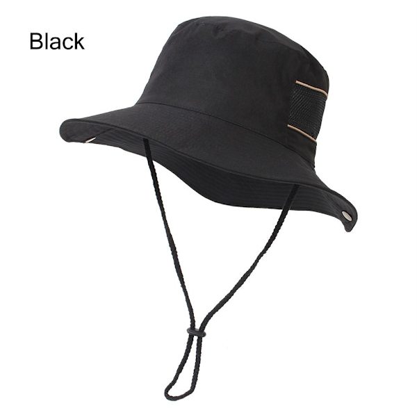 Solhat til mænd/kvinder Bøttehat SORT Black