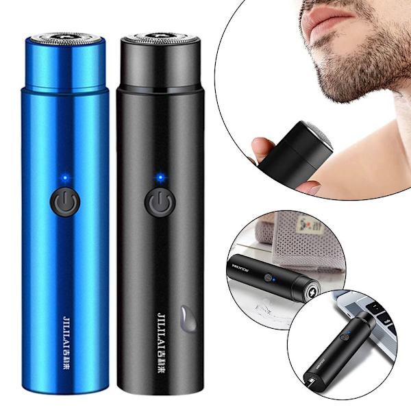Mini Electric Shaver Beard USB -parranajokone MUSTA Black