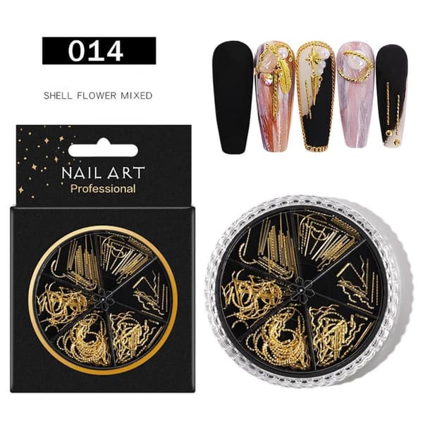 Nail Rhinestones 3D Shell Flower Glitters Flower
