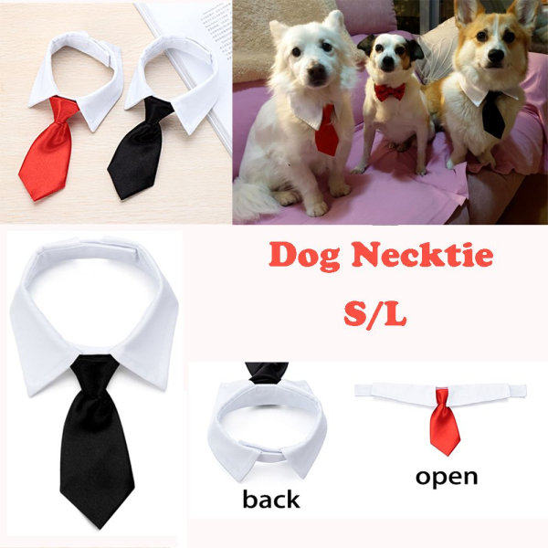 Formell slips för hundkatt svart L