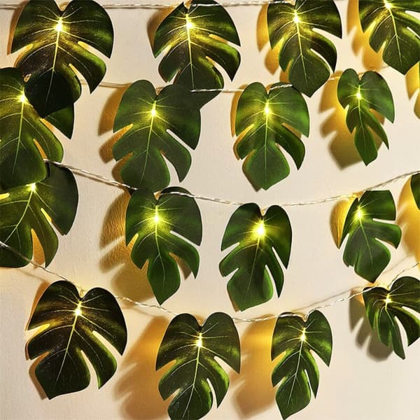 LED Turtle Leaves Light String Green Leaf Vine Garland Lamppu