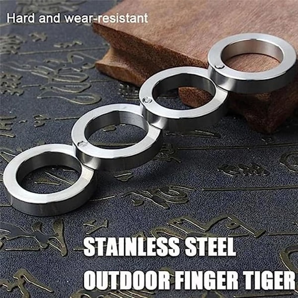 2/4 STK Folding Ring Fire-finger lås Ring 2 STK 2 STK 2PCS
