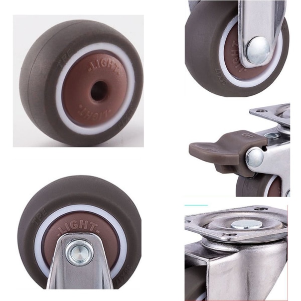4stk Møbler Hjul Hjul Svingbare Hjul 1inch4 pcs