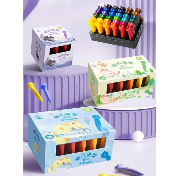 12/24/36 Farver Plastic Crayon Farvet Crayon 36FARVER 36FARVER 36Colors