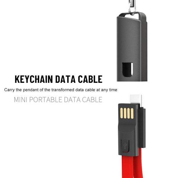 USB -datakabel Snabbladdningskabel RÖD FÖR ANDROID FÖR ANDROID Red For Android-For Android