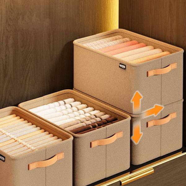 Opbevaringsboks til tøj Undertøj Opbevaringsskuffe KHAKI M M Khaki M-M
