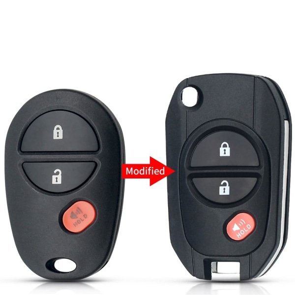 Ekstern bilnøkkelskall Bilnøkkelveske 3 KNAPPER 3 KNAPPER 3 Buttons