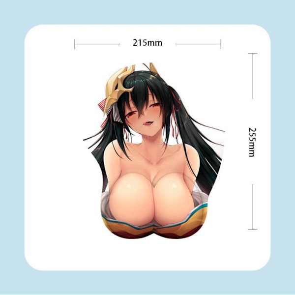 Sexig mus vadderar Tecknad film Anime 3D bröst Mousepad handledsstöd