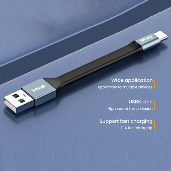 USB Datakabel Hurtigopladningskabel BLÅT TIL MICRO TIL MICRO Blue For Micro-For Micro