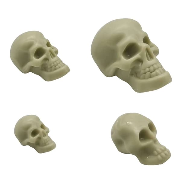 50 STK Halloween Mini Skull Skjeletthoder ORANGE 3,6CM 3,6CM orange 3.6cm-3.6cm