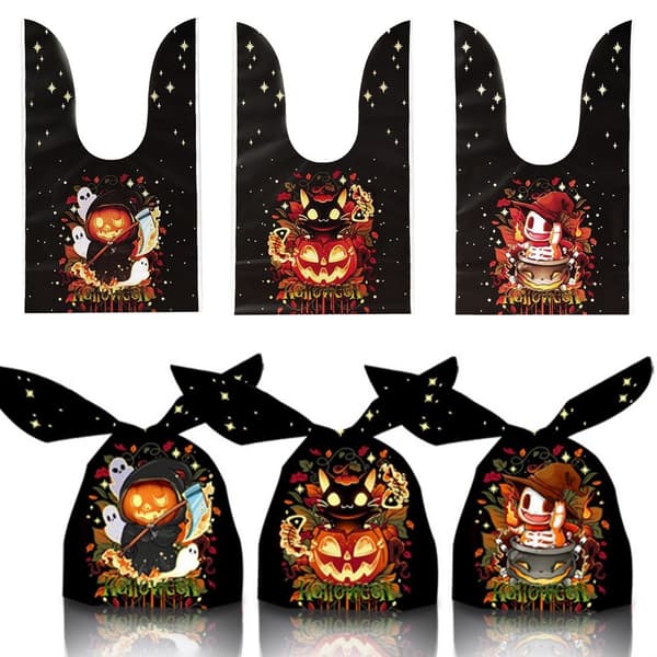 Halloween-godispåsar Bakförpackning A A A