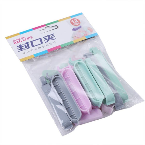24stk Poseklips Vakuumforseglingsklemme Snackforseglingsklemme 24Pcs