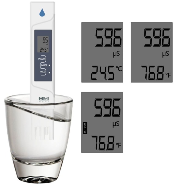 Vandkvalitetstester Temperatur EC Meter Vandkvalitetsanalysator