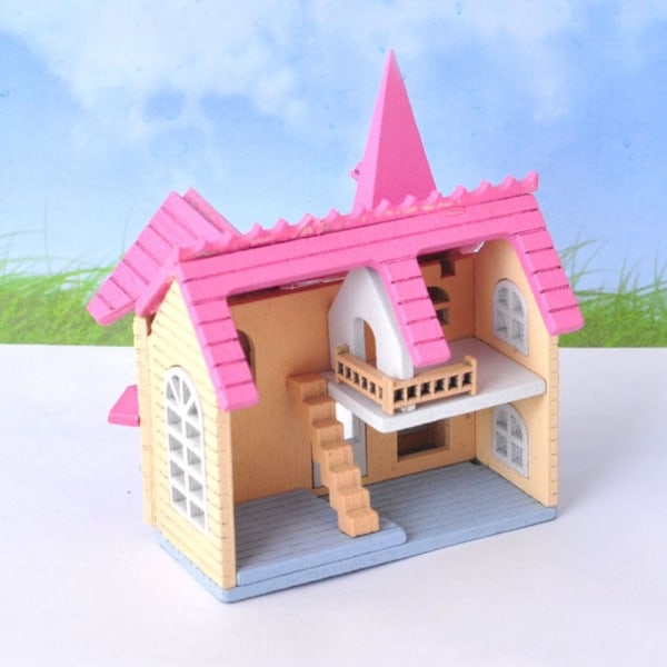 DIY Dollhouse Kit Miniatyr dockhus 2 2 2