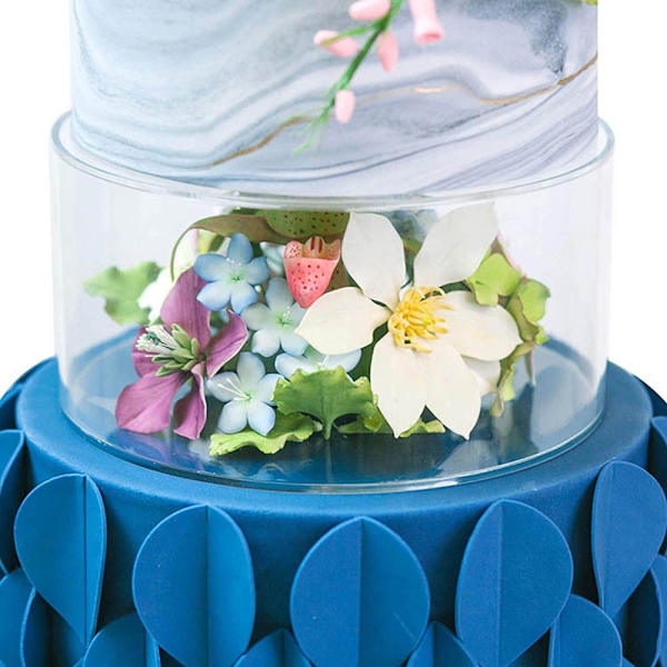 2 st Akryl tårtställ Cylinder Display Riser Cake Tier