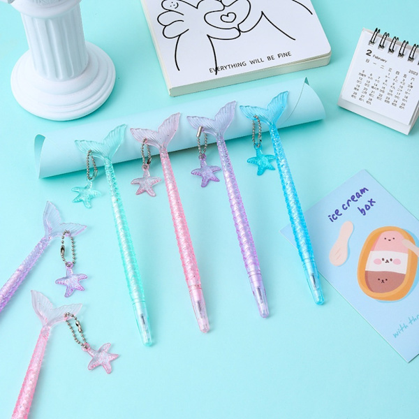 Mermaid Tail Gel-penner Rollerball-blekkpenner 12 stk